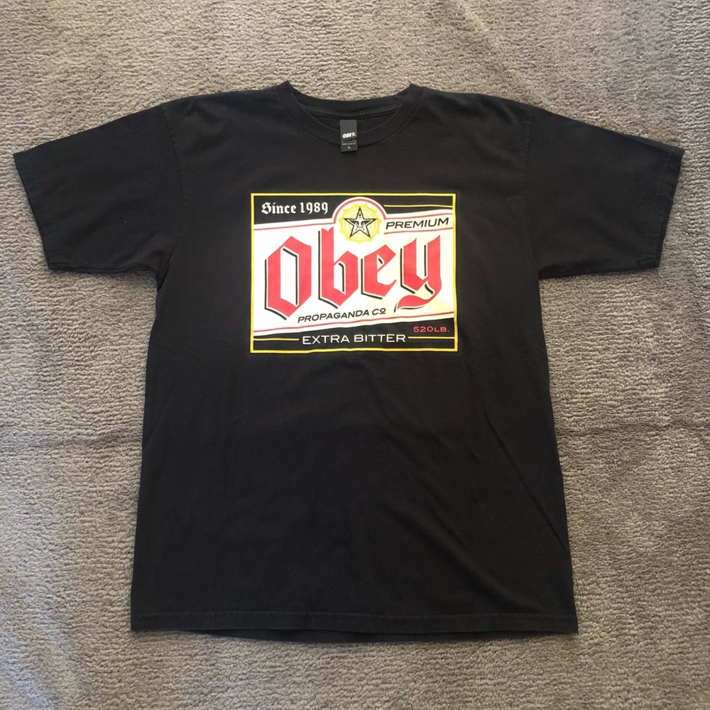Obey Black T-Shirt Men’s Large